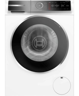 Пералня Bosch WGB24400BY, серия 8, 9 kg, A-20%, 1400 об/мин, 48/69 dB(A), 4D Wash, AquaStop, Home Connect, Iron Assist, AntiStain Plus, хром-черно-сива врата