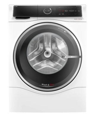 Пералня със сушилня Bosch WNC254A0BY, SER8, 10,5/6 kg, D/A, 1400 rpm, i-DOS, Home Connect, Iron Assist, хром черно-сив врати
