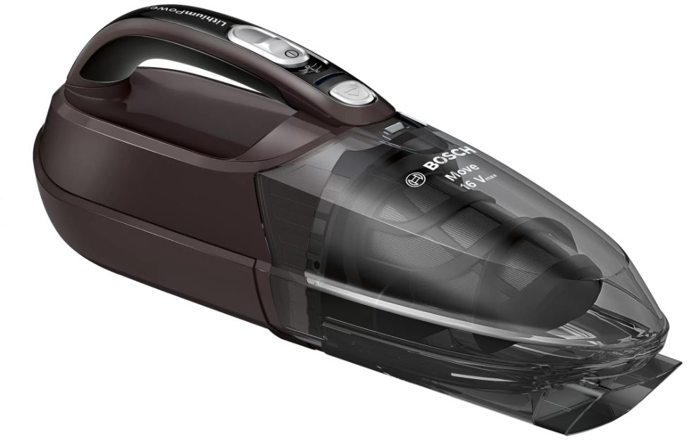 Bosch BHN16L Rechargeable Vacuum Cleaner, Move Lithium 16Vmax, Cyclonic Airflow System, Gray
