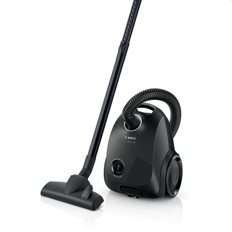 Bosch BGBS2LB1 Прахосмукачка с торбичка 3.5 л, Series 2, 600W, 80 dB(A), черен