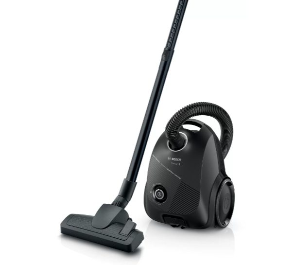 Bosch BGBS2BA2 Прахосмукачка с торбичка, 3.5 л, Серия 2, 600W, 80 dB(A), черен