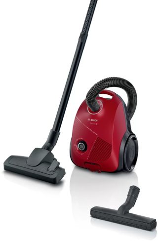 Bosch BGBS2RD1H Прахосмукачка с торбичка 3,5 л, Серия 2, 600W, 80 dB(A), червена