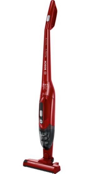Bosch BBHF214R Безжична прахосмукачка тип пръчка, 2 в 1 Readyy'y, серия 2, 14.4V, червена