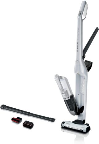 Bosch BBH3ALL28 Безжична ръчна прахосмукачка 2 в 1 Flexxo Gen2 28Vmax, Serie 4, вградени аксесоари, бял