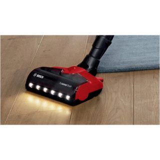 Bosch BBS711ANM Безжична прахосмукачка ръчна, Unlimited 7 ProAnimal, TurboSpin мотор, 82 dB(A), батерия 3.0 Ah, 18.0V, четка AllFloor ProAnimal с LED, червена
