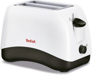 Тостер Tefal TT130130 Delfini 2, 850W, 2 отвора, 7 степени на изпичане, функция Стоп, Размразяване, Претопляне, бял