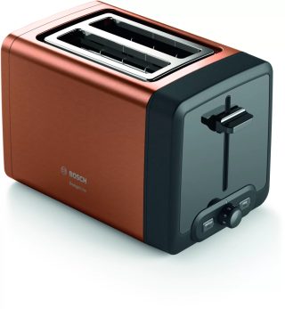 Тостер Bosch TAT4P429, DesignLine, 820-970 W, автоматично изключване, настройка за размразяване и затопляне, високо повдигане, меден