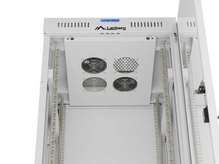 Lanberg Rack Cabinet 19" Free-Standing 32U/600X600 (Flat Pack) With Glass Door LCD Grey V2