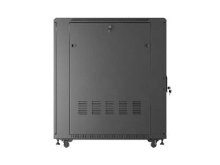 LANBERG шкаф 19" свободностоящ 22U/600X1000 (FLAT PACK) със стъклена врата, черен