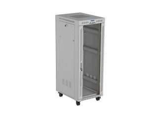 Lanberg Rack Cabinet 19" Free-Standing 32U/600X800 (Flat Pack) With Glass Door LCD Grey V2