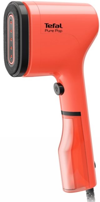 Tefal DT2022E1 Pure Pop ютия с пара, корал, 1300W, до 20g/min, загряване за 15s, резервоар 70ml, автоматично изключване, двустранна подложка