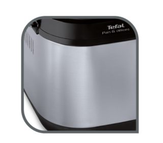 Хлебопекарна Tefal PF240E38 Pain Plaisir, 500/750/1 kg, 20 програми, черен/инокс, 720W, 3 степени на изпичане