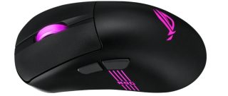 Asus ROG Keris II Origin Wireless Gaming Mouse, 65g Lightweight, Ergonomic, Push-Fit Switch Socket, 42K Optical Sensor, ROG Micro Switch II, ROG Omni Receiver, 5 Programmable Buttons, Black