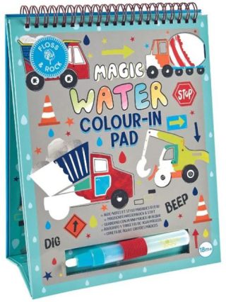Floss and Rock Magic Water - Книжка за оцветяване с вода - Превозни средства