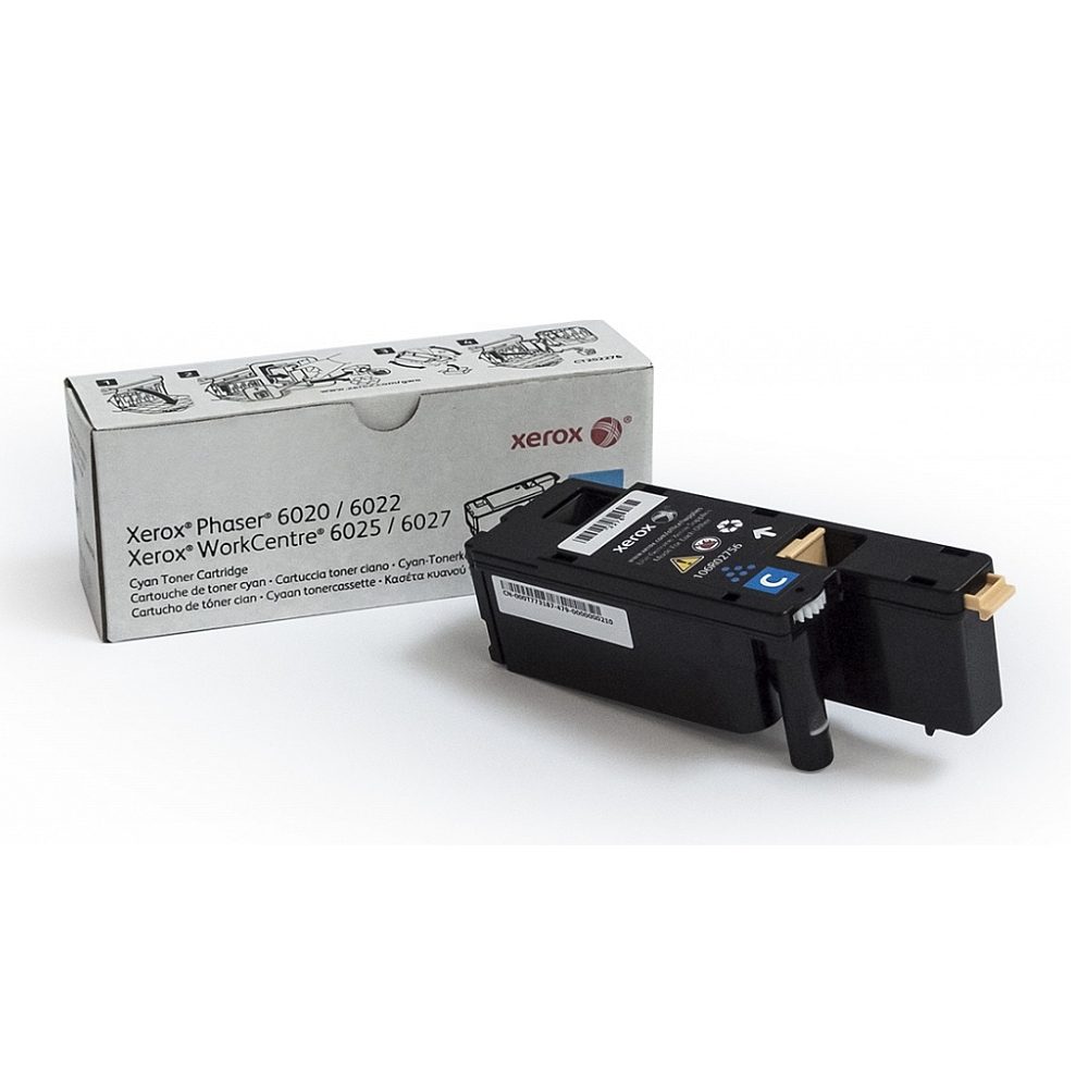 Xerox Cyan Toner, Phaser 6020/6022, WorkCentre 6025/6027 (Yield 1000) DMO