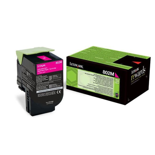 Lexmark 80C20M0 CX310, 410, 510 Magenta Return Programme 1K Toner Cartridge