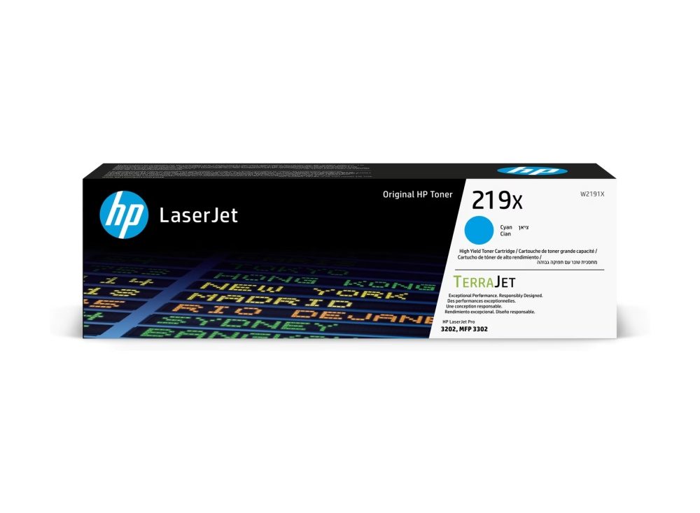 HP 219X High Yield Cyan Original LaserJet Toner Cartridge