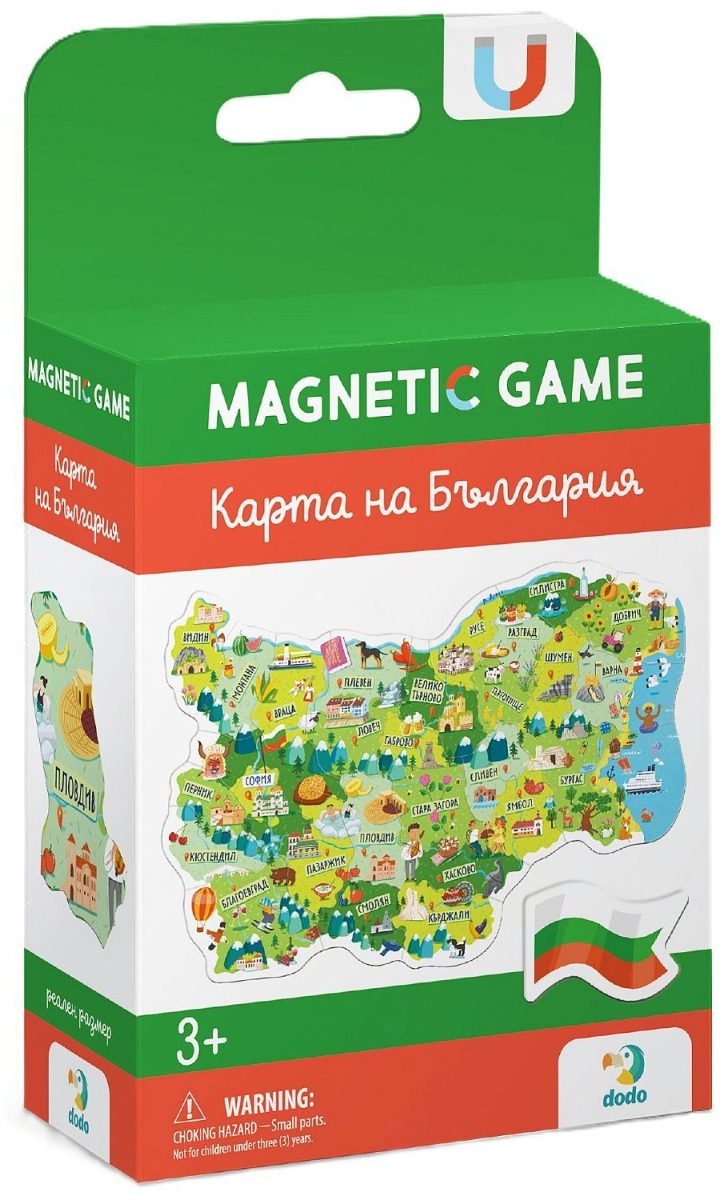 Магнитна игра пъзел Dodo - Карта на България