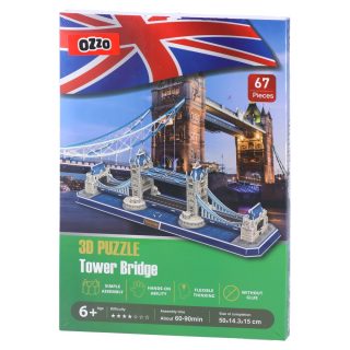 Пъзел Sozzle, 3D, London Tower Bridge, 67 части