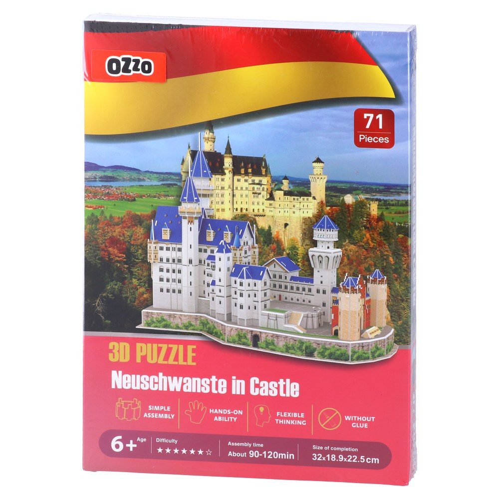 3D Пъзел Sozzle - Neuschwanstein Castle - 71 части