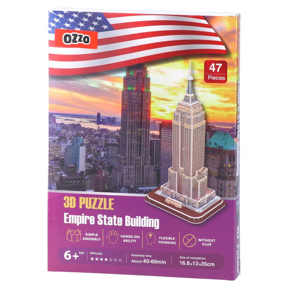 3D Пъзел Sozzle - Empire State Building - 47 части
