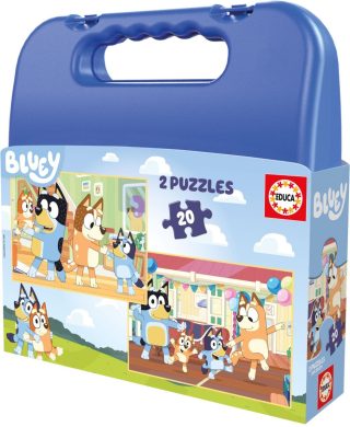 Пъзел в куфарче - Bluey - 2 х 20 части