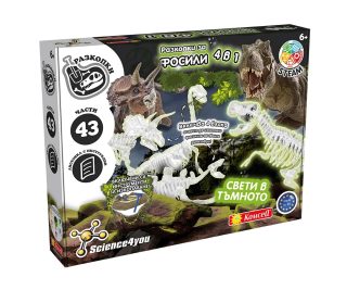 Образователна игра - Разкопки на фосили 4 в 1