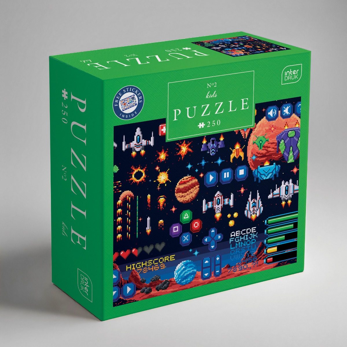 Детски пъзел Interdruk - Kids Game 2 - 250 части + стикери