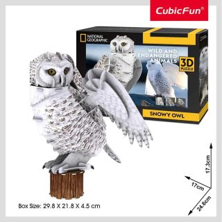 CubicFun Пъзел 3D National Geographic Полярна Сова 62 ч. DS1079h