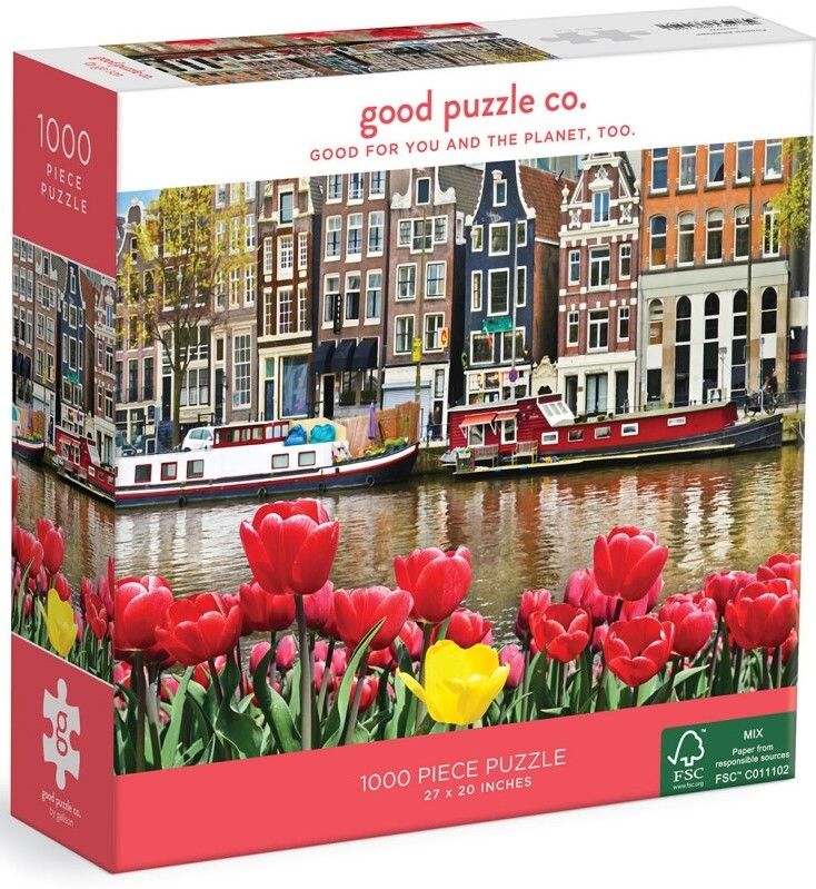 Пъзел Good Puzzle - Цветя в Амстердам - 1000 части