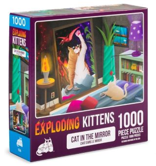 Пъзел Cat In The Mirror - Експлодиращи Котета - 1000 части - Exploding Kittens Puzzles