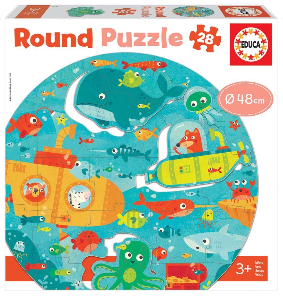 Пъзел кръгъл Educa 28 части Round Puzzle Under The Sea