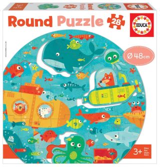 Пъзел кръгъл Educa 28 части Round Puzzle Under The Sea