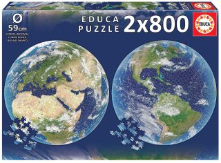 Пъзел кръгъл Educa - Земя - 2x800 части
