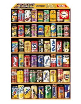 Пъзел EDUCA 1000 части Soft cans - Miniature