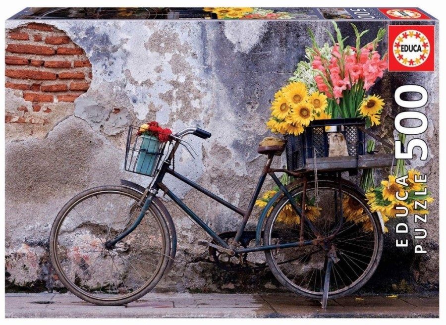 Пъзел EDUCA 500 части Колело с цветя Bicycle with Flowers