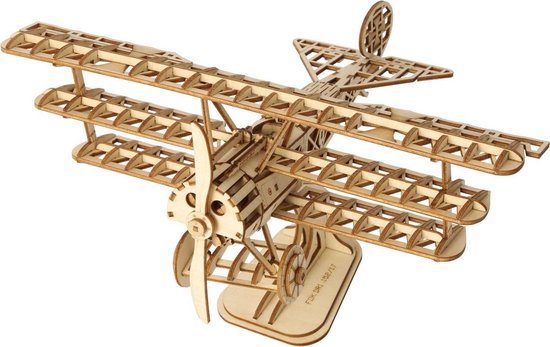 Дървен 3D пъзел DIY Airplane Robotime