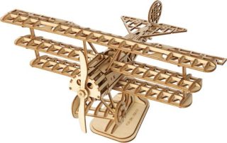 Дървен 3D пъзел DIY Airplane Robotime