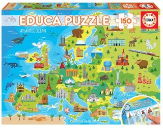 ПЪЗЕЛ EDUCA 150 ЧАСТИ MAP OF EUROPE