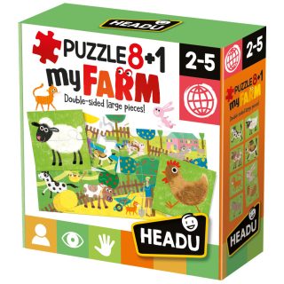 Комплект пъзели HEADU 8 броя - Ферма