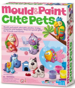 Творчески комплект 4M Mould & Paint Фигури от гипс - Домашни любимци