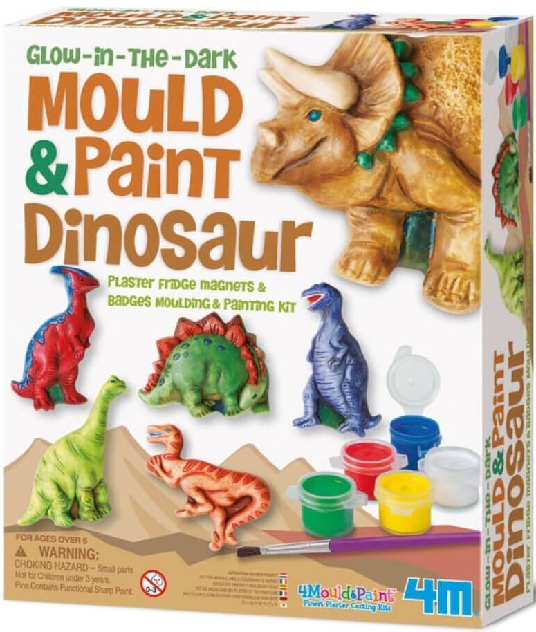 Творчески комплект 4M Mould & Paint Фигури от гипс - Динозаври