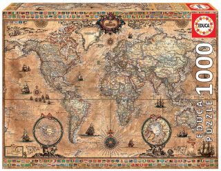 Пъзел Educa 1000 части ANTIQUE WORLD MAP