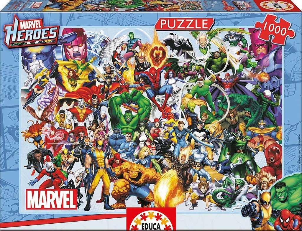 Пъзел Educa 1000 части COLLAGE OF MARVEL HEROES