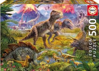 Пъзел Educa 500 части DINOSAUR GATHERING