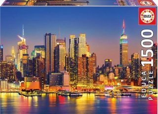 ПЪЗЕЛ EDUCA 1500 MANHATTAN AT NIGHT