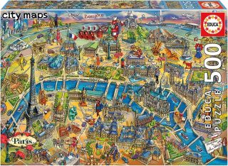ПЪЗЕЛ EDUCA 500 ЧАСТИ PARIS MAP