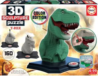 ПЪЗЕЛ EDUCA 3D SCULPTURE PUZZLE T-REX - Color Edition