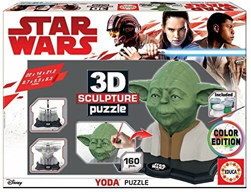 ПЪЗЕЛ EDUCA 3D SCULPTURE PUZZLE YODA - Color Edition