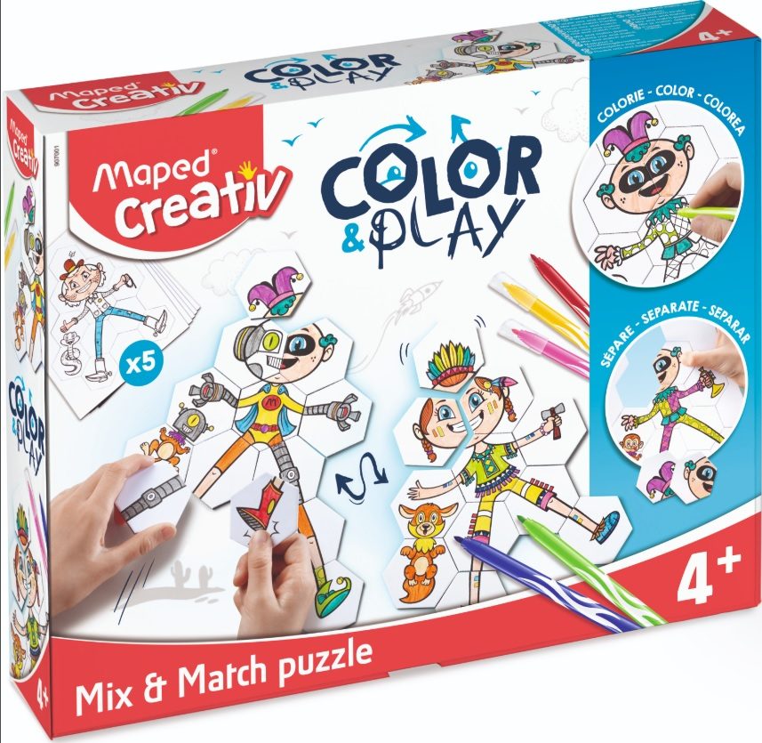 Креативен детски комплект - Комбо пъзели - Maped Creativ Color Play - 907001